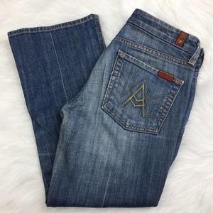 7  For All Mankind “A” Pocket Cropped Jeans
